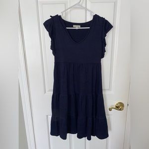 NWOT! Max Studio Women's Jersey Ruffle Sleeve Tiered Dress